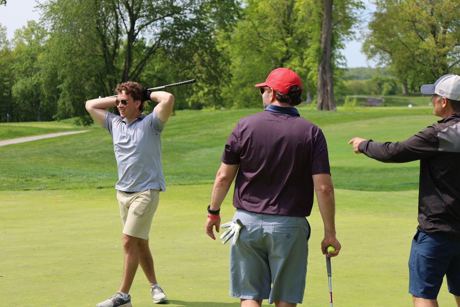 Golfers at a charity tournament